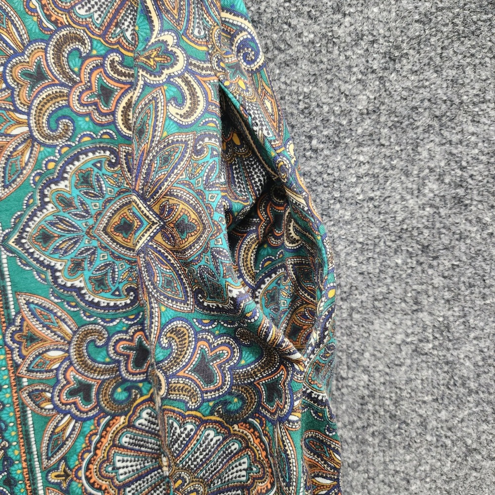 Soft Surroundings Cotton Modal Paisley Boho Swing Maxi Dress XS Small 3/4 Sleeve - Picture 6 of 10